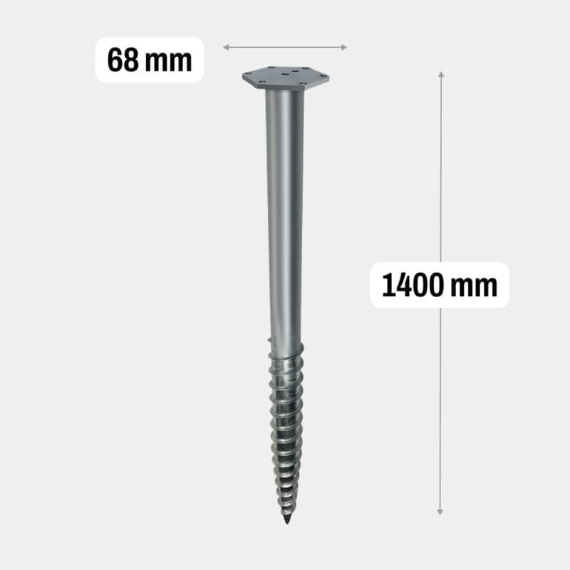 Skruvfundament M – 68x1400x1.8_Extra _1
