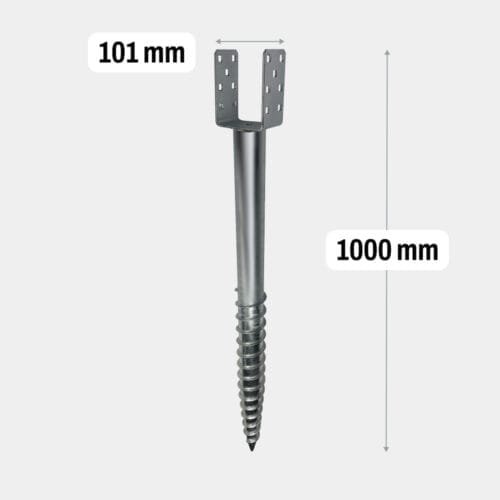 Skruvpåle U 1000mm