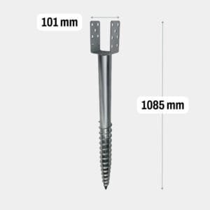 Skruvfundament U – 101x1085x1,8 M12 EXTRA