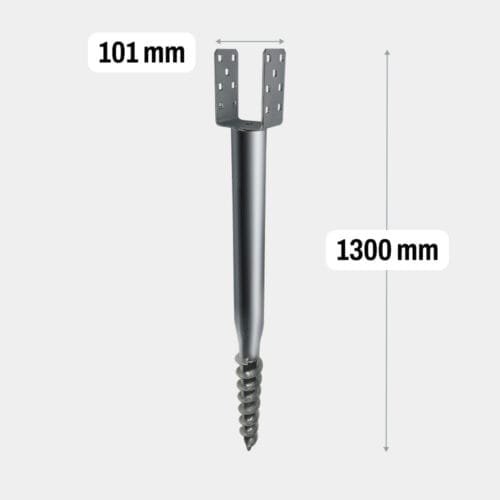 Skruvpåle U 101x1300mm