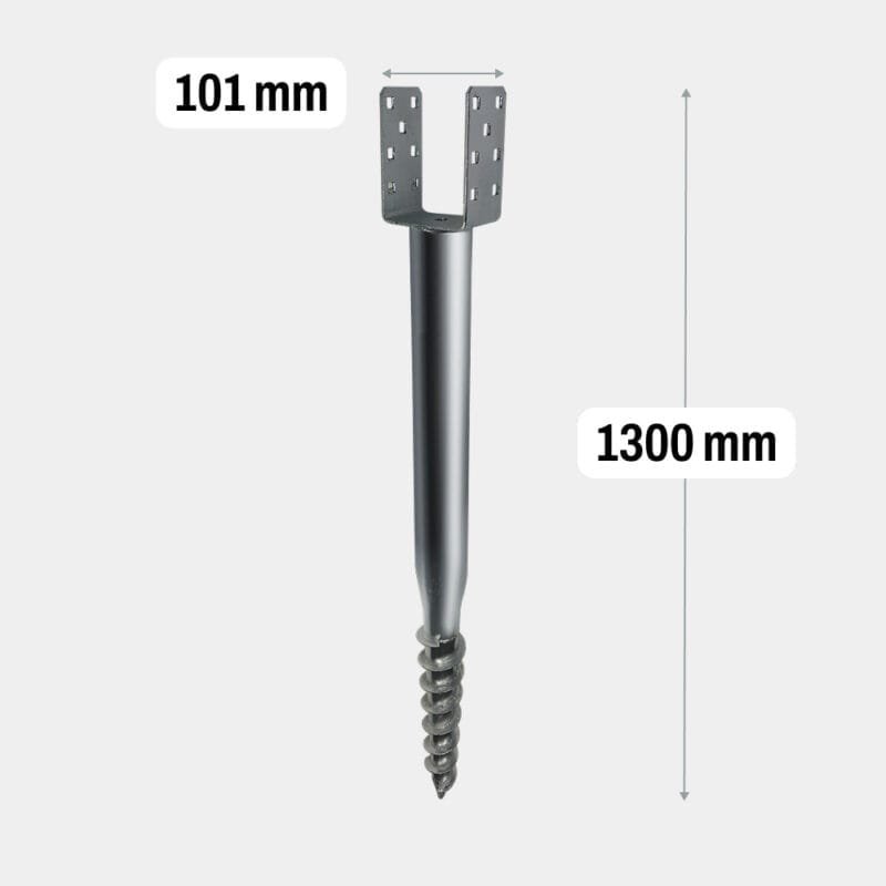 Skruvpåle U 101x1300mm