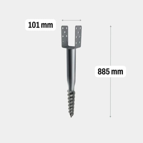 Skruvpåle U 885 mm