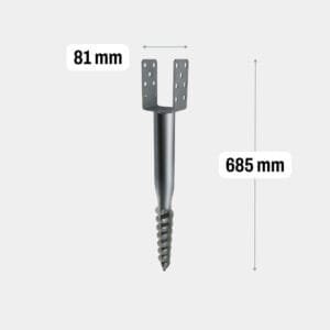 Skruvpåle U 101x1085mm