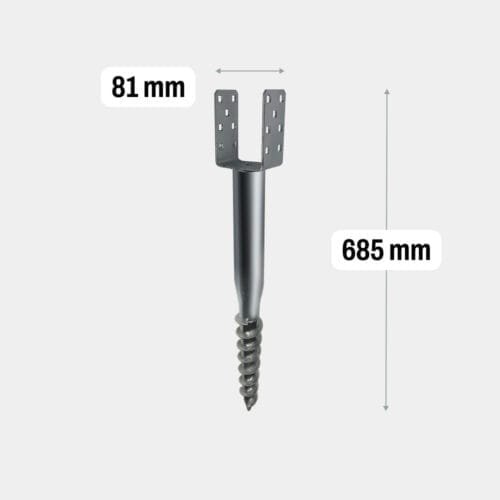 Skruvpåle U 81x685mm