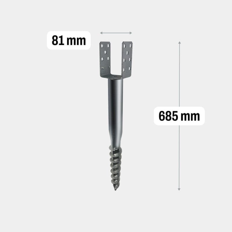 Skruvpåle U 81x685mm